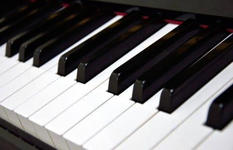 Piano keys background, Classical instrument